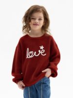 Джемпер для девочки KAFTAN: Love, красный, размер 30 (98-104 см) — изображение 2