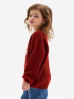 Джемпер для девочки KAFTAN: Love, красный, размер 30 (98-104 см) — изображение 3