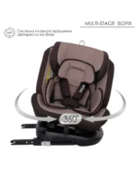 Автокресло Babyton Multi-Stage Mokko Isofix 0+/1/2/3 (0-36 кг) коричневый — изображение 3